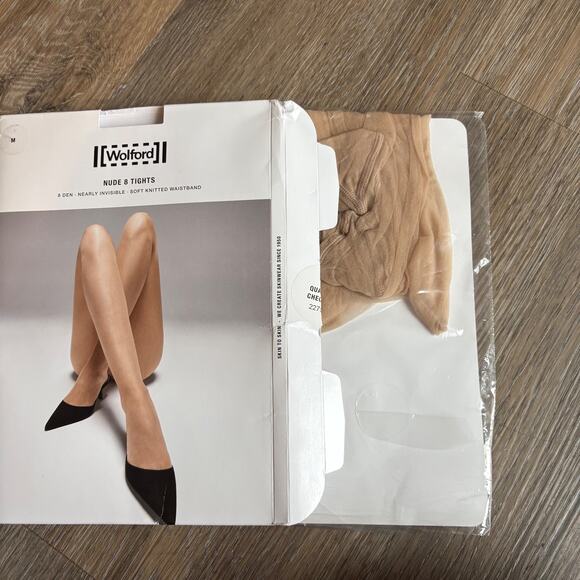 Wolford Nude Tights Soft Knitted Waistband New Cosmetic Medium/Small - Picture 3 of 7